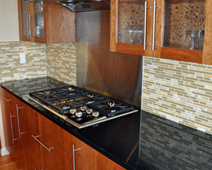 Cooktop with Seattle custom kitchen cabinet