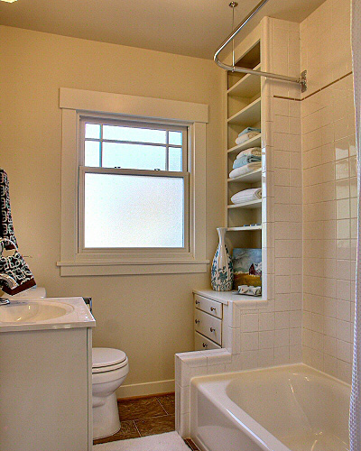 A full bath remodel finishes off the house