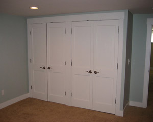 Built in closets add storage space