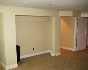 A cozy gathering place in this basement remodel Seattle