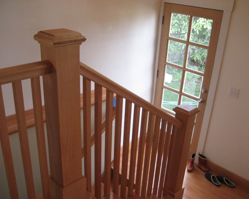 Stairs to the main floor got a facelift