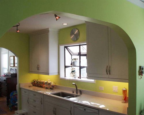 new cabinets in this kitchen remodel Seattle