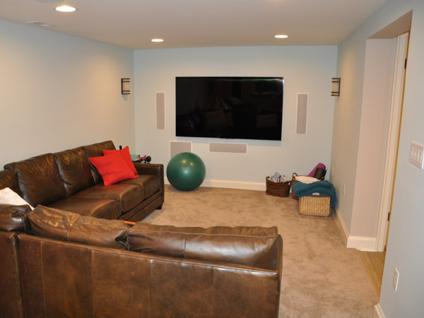 new family media room perfect for entertaining
