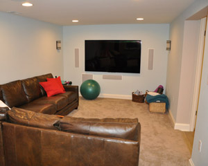 new family media room perfect for entertaining