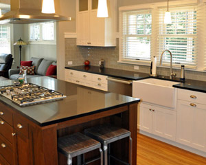 sink and custom countertops