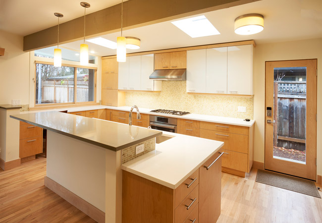 kitchen remodel including island with sink