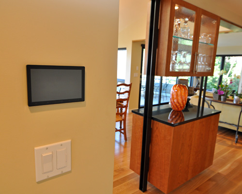 In this project there were many small details that were important to the overall look and function of the home. Touch screens control the security and music from several rooms