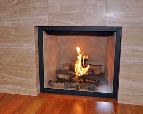 The new gas insert fireplace can now be thoroughly enjoyed