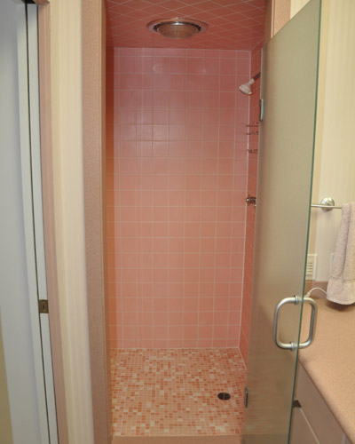 The master shower had been so small that it was hard to move around