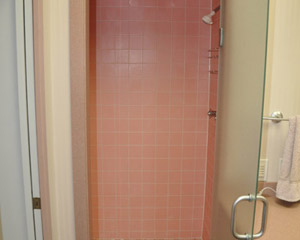 The master shower had been so small that it was hard to move around