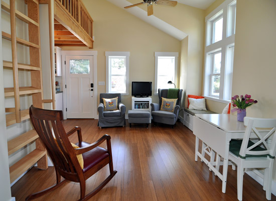 With clever design and a nod toward the main home, the new backyard cottage includes a 2-car garage with a shop and projects area, a main floor with full kitchen, 3/4 bath and laundry, and an upper multi-purpose loft, all of it built with beautiful and durable materials