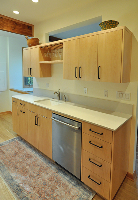 sink and cabinets in main floor remodel