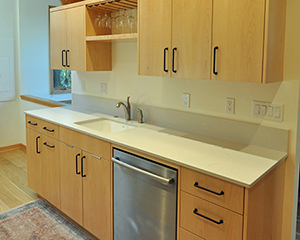 sink and counters in kitchen remodel