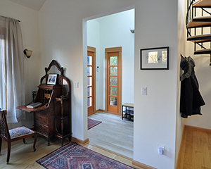 wide view of updated entryway