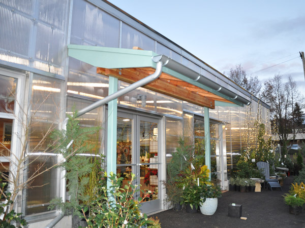 Pervious asphalt to handle water from the roof