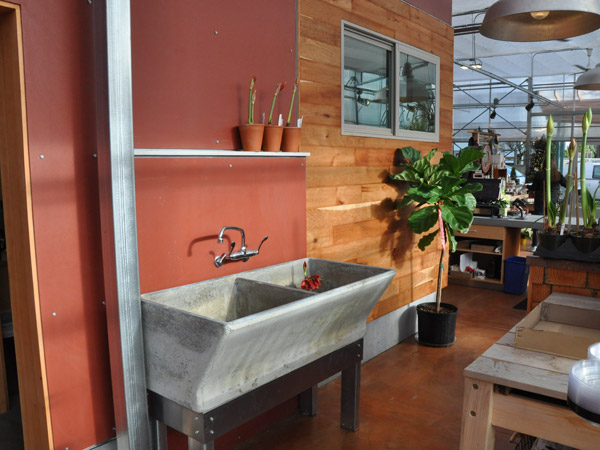 Salvaged sink from the demolished house