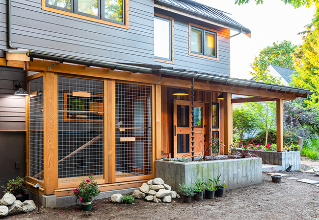 view of catio built in west seattle custom home