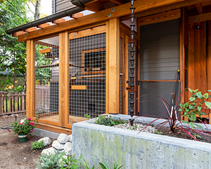 additional view of catio attached to custom home in west seattle