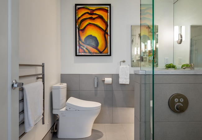 view of vanity, tub and shower in Seattle bathroom remodel