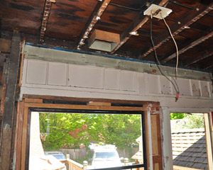 On demolition, we also found many surprises, from old clerestory windows that had been covered over in the wall, to the old porch roof entombed in the ceiling