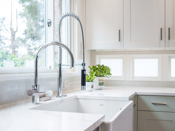 sink and custom countertops