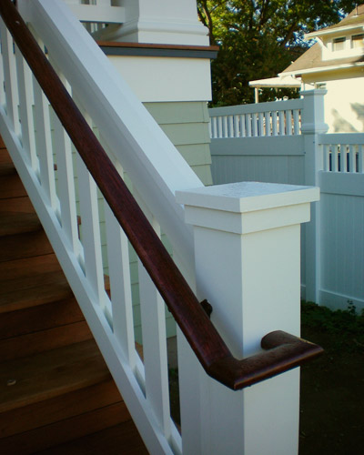 Close-up of railings