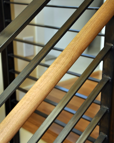 Close-up of railings